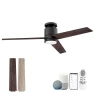 52 Inch Ceiling Fans with Lights, Smart Low Profile Ceiling Fan with Light and Remote Control — Smart Fan, Hoenofly