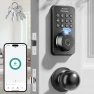 Fingerprint Keypad Deadbolt with Knob Set — Smart Lock, Ulecoce