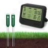 Wireless Soil Moisture Meter with Thermometer, Sunlight, and Time Display — Soil Moisture Sensor, Kithouse