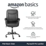 Classic Puresoft PU Padded Mid-Back Office Desk Chair with Armrest — Smart Chairs, Amazon Basics
