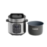 Electric Pressure Cooker 6 Quart Silver, Non-stick Pot, 9-in-1 Instant Pot, 12 Preset Functions with Touchscreen — Multicooker, Carori
