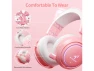 Pink Wireless Cat-Ear Gaming Headphones — Wireless Earbuds, EASARS