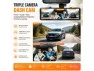 3-Channel Mirror Dash Cam, 4K, 5.8GHz Wi-Fi — Dash Cam, TUKO
