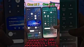 Samsung One UI 7 vs One UI 6 Quick Panel 🔥#oneui7 #oneui6 #samsungtips #samsunggalaxy
