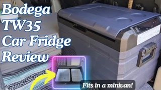 Bodega TW35 12v Car Fridge Review for Van Life & Camping! | Large Capacity With a Freezer 🍨