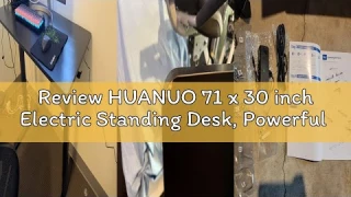 Review HUANUO 71 x 30 inch Electric Standing Desk, Powerful Brushless Motor Large Height Adjustable