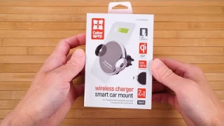 Беспроводное автомобильное зарядное устройство ColorWay AutoSense Car Wireless(CW-CHAW035Q-BK)