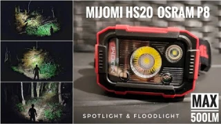 Mijomi HS20 Headlamp, Osram P8, 500lm