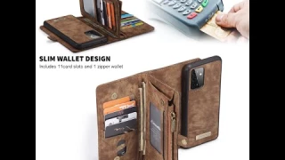 CaseMe Samsung Galaxy A72 Wallet Magnetic Case Coffee