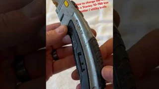 How to change the blade in a Stanley 10-788 box cutter / utility knife.#stanley #utilityknife #howto