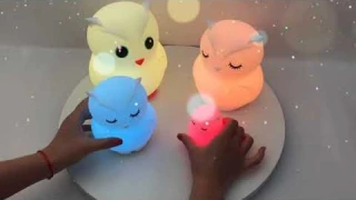 Детский ночник-светильник силиконовый светодиодный "Сова"