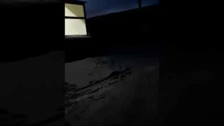 Отзыв. Зима. Уличный беспроводной светильник на солнечной батарее с датчиком движения 100 led.