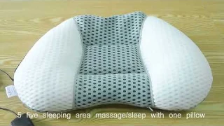 body head massage pillow shiatsu heat vibrating kneading neck massager pillow for comfortable