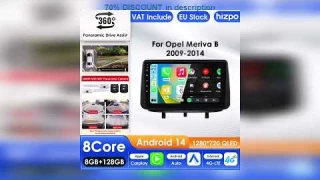 A must-have product! Hizpo 2Din 4G 7862 AI Systems Android 14 Car Radio for Opel Meriva B 2009-201