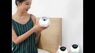 Прикроватный будильник Xiaomi с милым медведем, ночник, RGB, пробуждение, датчик движения, музыкальн