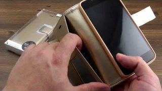 ОБЗОР: Шикарный Кожаный Чехол-Книжка для Meizu M5c "Mercury Goospery" серия "Rich Diary"