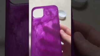 Решила перекрасить ￼свой чехол в фиолетово прозрачный