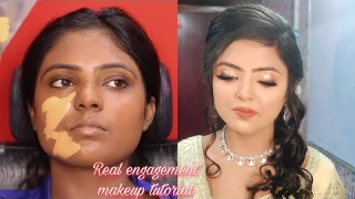 Real engagement makeup on dark skin/ how to fair makeup on dark skin