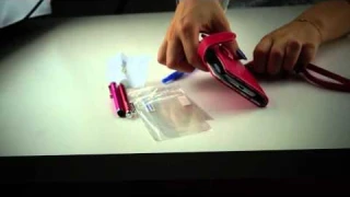 ECO FUSED hot pink floral leather case wallet for the Samsung Galaxy S3 Mini