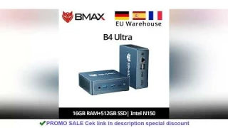 BMAX B4 Ultra Mini PC Windows 11 PC Intel N150 16GB 512GB SSD 2*HDMI 1*Type-C Supports 4K@60Hz 1000M