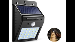 Солнечный LED светильник с датчиком движения