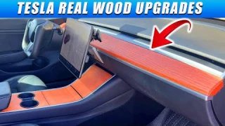 Interior Wood Upgrades For Tesla Model 3/Y - Central Console + Dash Covers (Hills Accessory 2022)