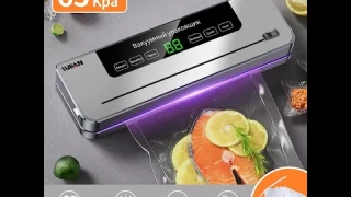 вакууматор для продуктов,65 Kpa вакуумный упаковщик для продуктов, дисплей Встроенный резак пакетов