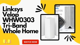 Linksys Velop WHW0303 Tri-Band Whole Home Mesh WiFi 5 System (AC2200) - 3 Pack, White