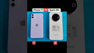 tecno spark 30c vs iphone 11 speed test