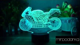 3D ночник "Спортбайк"обзор