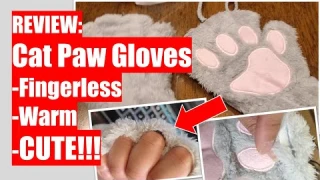 REVIEW: Cat Paw Gloves - Fingerless - Warm - CUTE!!!