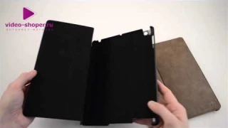 Кожаный чехол Merc для iPad 2-3-4 коричневый и черный