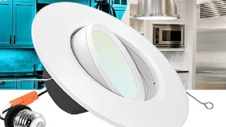 Luxrite 5 6 Inch Gimbal LED Recessed Lighting Can Lights Review, Beautiful and easy to install