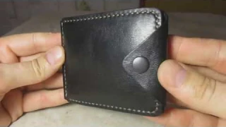 Самодельный зажим для денег из кожи/Homemade money clip made of leather