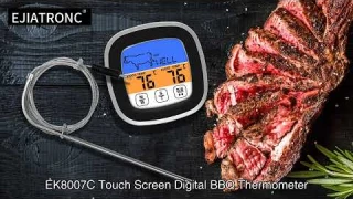 EK-8007C 3inches Battery Operate Touchscreen Digital Grill Meat Thermometer with Kitchen Timer