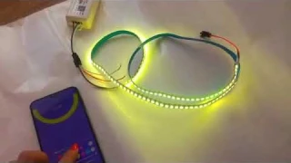 Комплект яркой подсветки "Цветомузыка" ws2812b 144 диода с bluetooth аудио контроллером