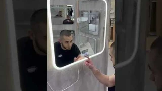 Зеркало ##сенсорное##многофункциональная радио подогрев подсветка часы.#сантехника #ванной