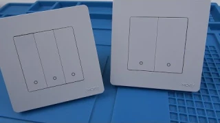 Умный настенный выключатель света MOES Zigbee3.0 с голосовым управлением Алиса в круглый подрозетник