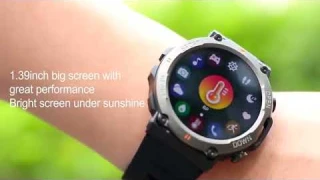 На руках умные часы K56 Pro с 1,39-дюймовым экраном, емкостью аккумулятора 400 мАч и аксессуарами