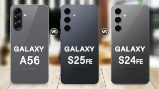 Samsung Galaxy S25 FE Vs Galaxy S24 FE Vs Galaxy A56 Specs Review