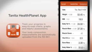 TANITA RD 901 - Analyseur corporelle Healthplanet - 2 fréquences - BLUETOOTH Iphone - 10 mesures