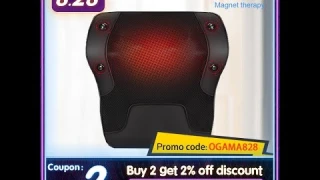 Ogamacrius массажная подушка для шеи и плеч, черный электрический массажер всего тела с Aliexpress