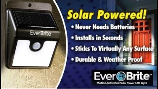 EverBrite Solar Power PIR Human Body Motion Sensor Outdoor Garden Light.