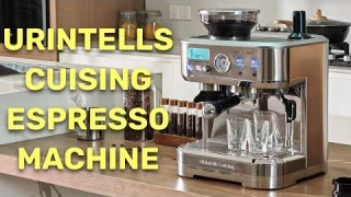 URintells Cuising EM7110-US semi-automatic espresso machine with grinder, steam wand