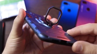 БРОНИРОВАННЫЙ ЧЕХОЛ ДЛЯ XIAOMI MI 8 LITE! C ПОДСТАВКОЙ КОЛЬЦОМ и МАГНИТНЫМ КРЕПЛЕНИЕМ В АВТО!