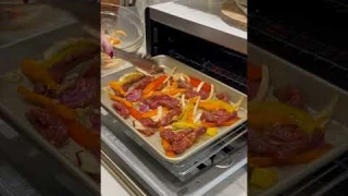Sizzling Fajitas in the Breville Smart Oven® Air Fryer – Sea Salt & Brass Edition