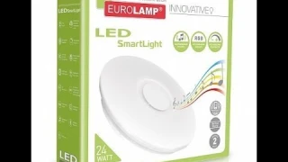 Мини обзор EUROLAMP LED Светильник SMART LIGHT RGB 24W dimmable 3000 6500K