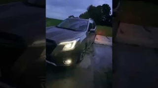SUBARU FORESTER 2022 НОЧНОЙ ОБЗОР САЛОНА АВТОМОБИЛЯ И ВНЕШНЕЙ ОПТИКИ БЛИЖНЕГО И ДАЛЬНЕГО СВЕТА С ПТФ
