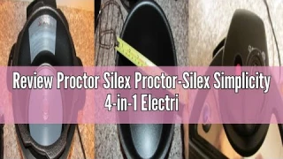 Review Proctor Silex Proctor-Silex Simplicity 4-in-1 Electric Pressure Cooker, 3 Quart Multi-Functio