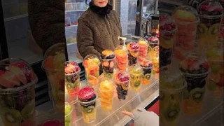 Mixed Fresh Fruits Juice in Korean Market #shorts